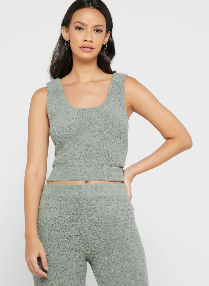 Fluffy Vest Top