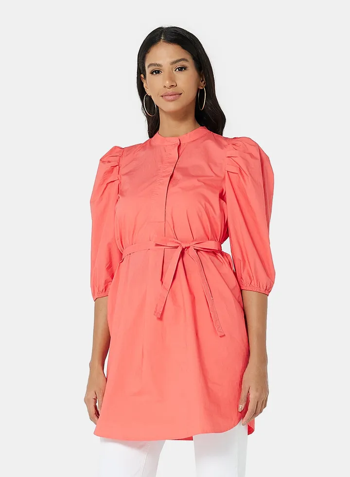 Puff Sleeve Belted Tunic Dubarry