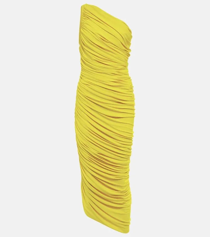Diana one-shoulder jersey midi dress