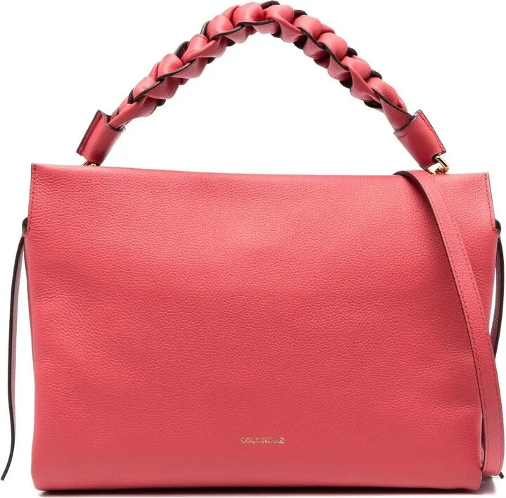 Leather Interwoven-Strap Bag