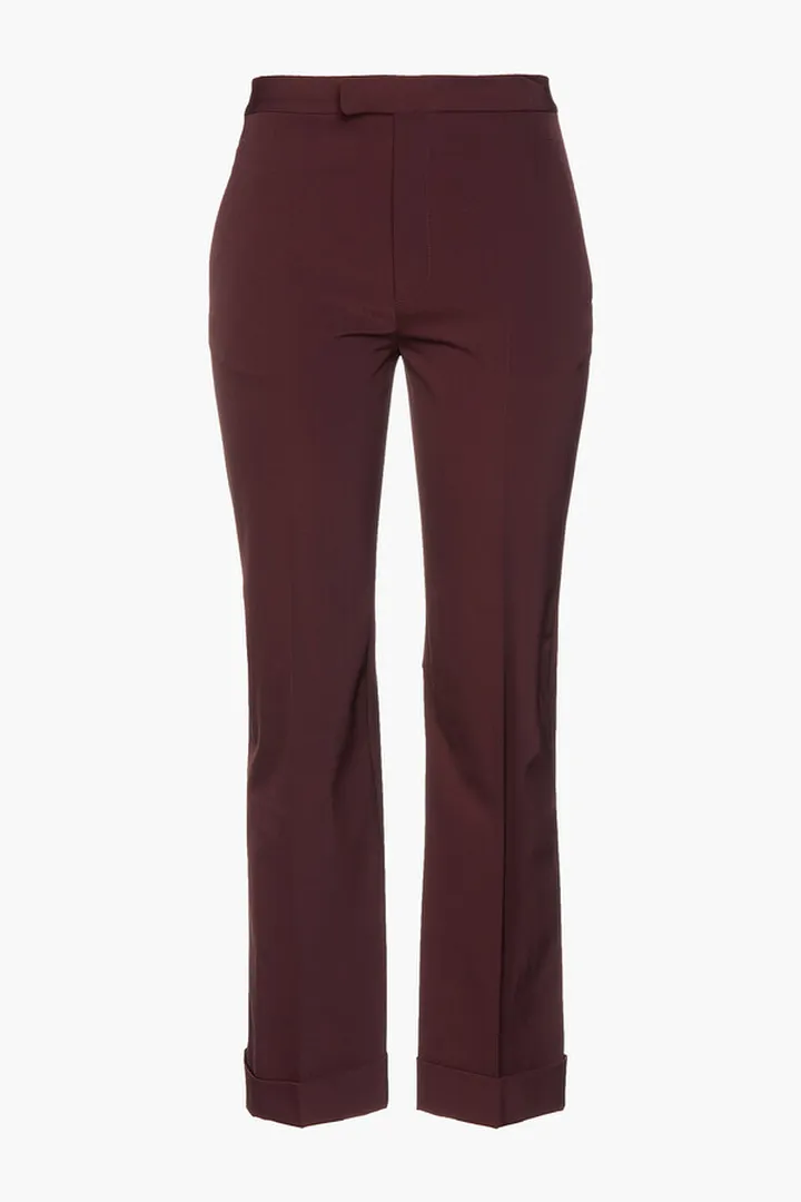 Stretch-twill flared pants