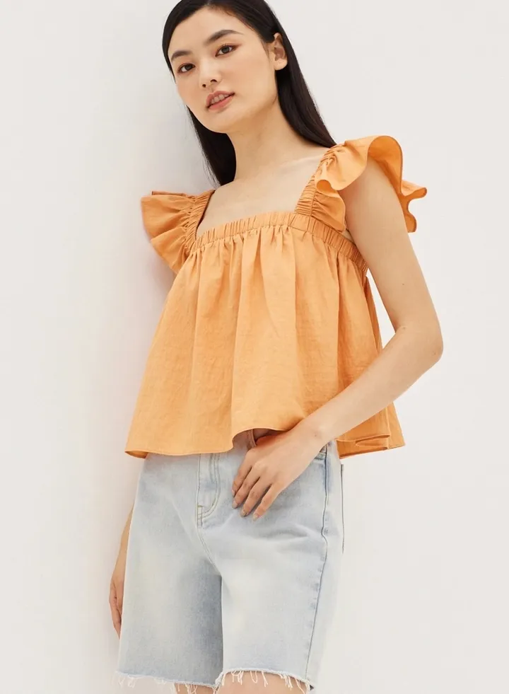 Paris Orange Top
