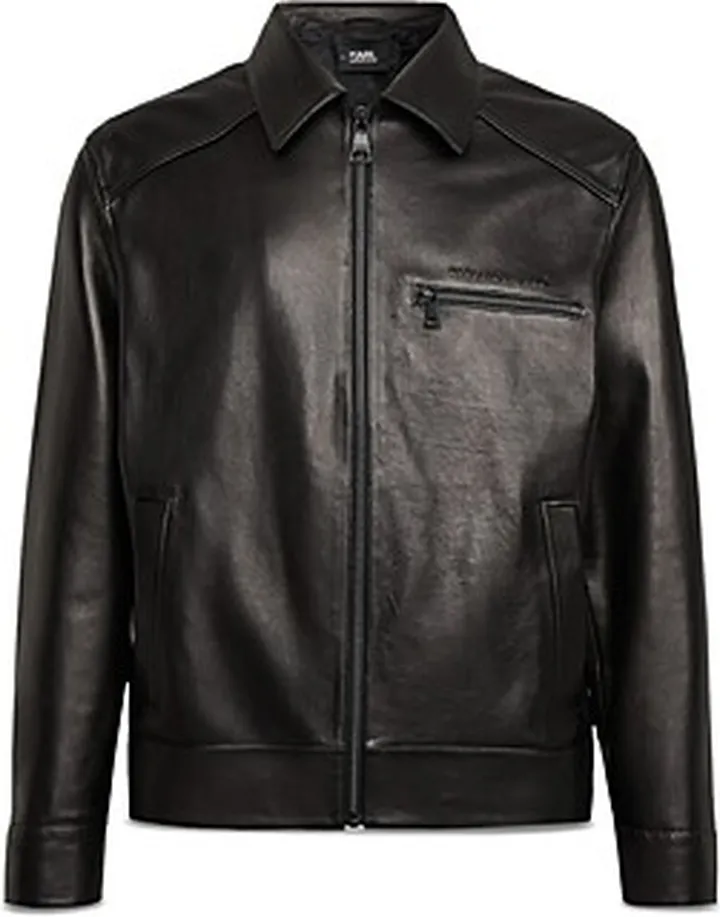 Karl Lagerfeld Slim Fit Leather Jacket