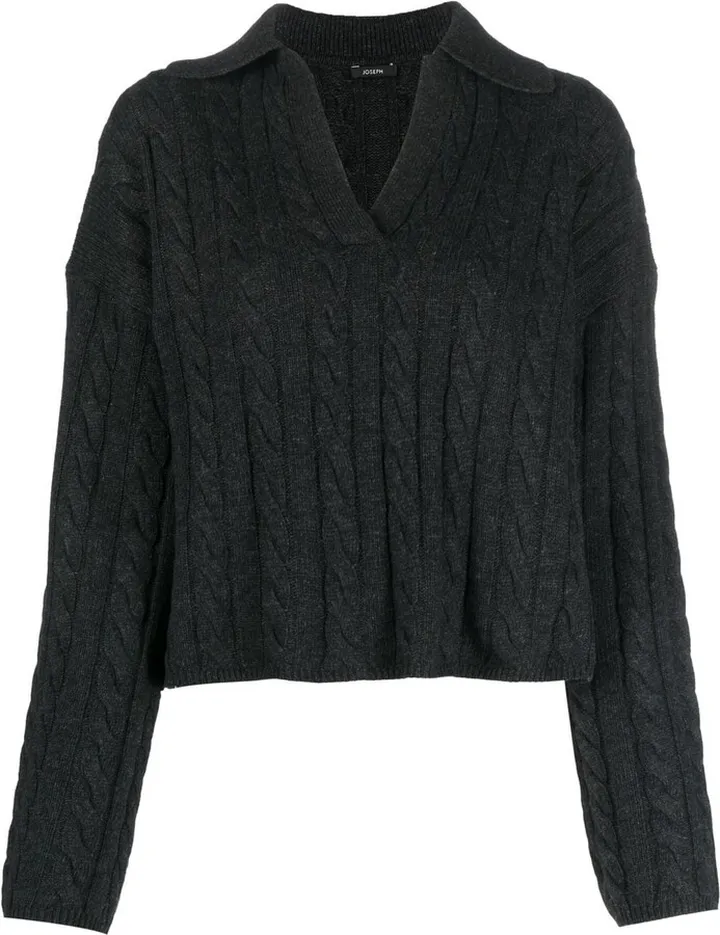 V-neck cropped jumper
