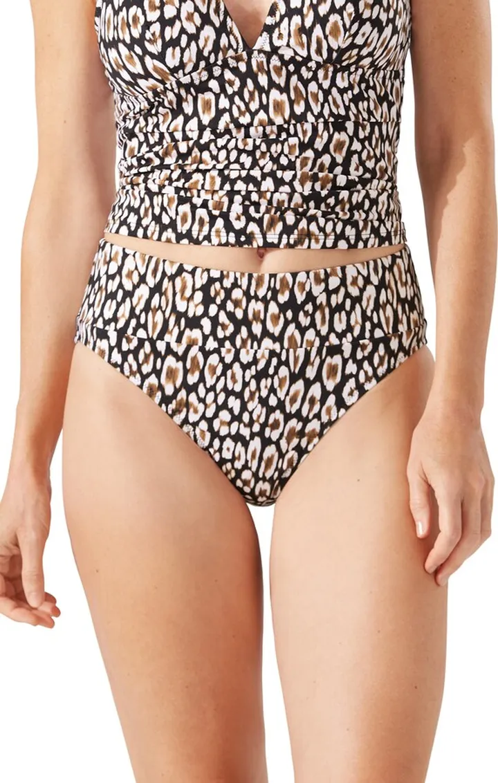 Safari Cat High Waist Bikini Bottoms