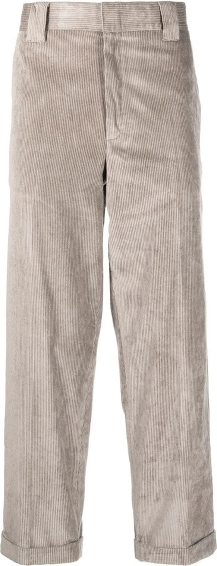 Corduroy Cropped Tapered Trousers