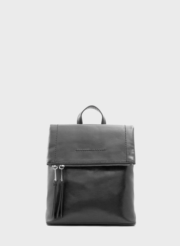 Zipped Backpack Black
