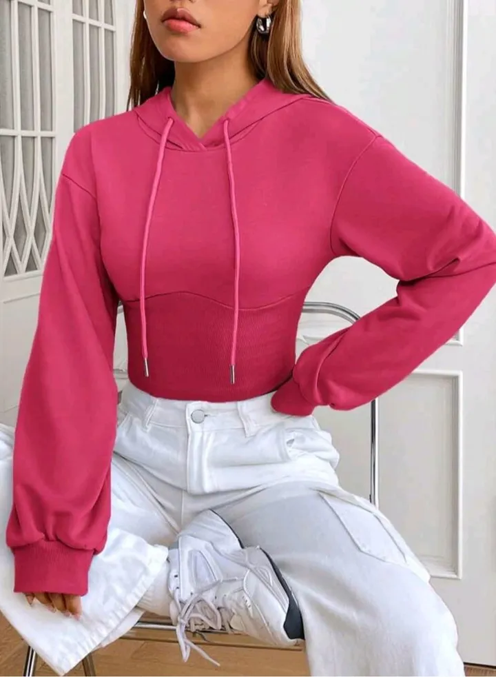 SHEIN EZwear Women'S Drop Shoulder Knit Hoodie