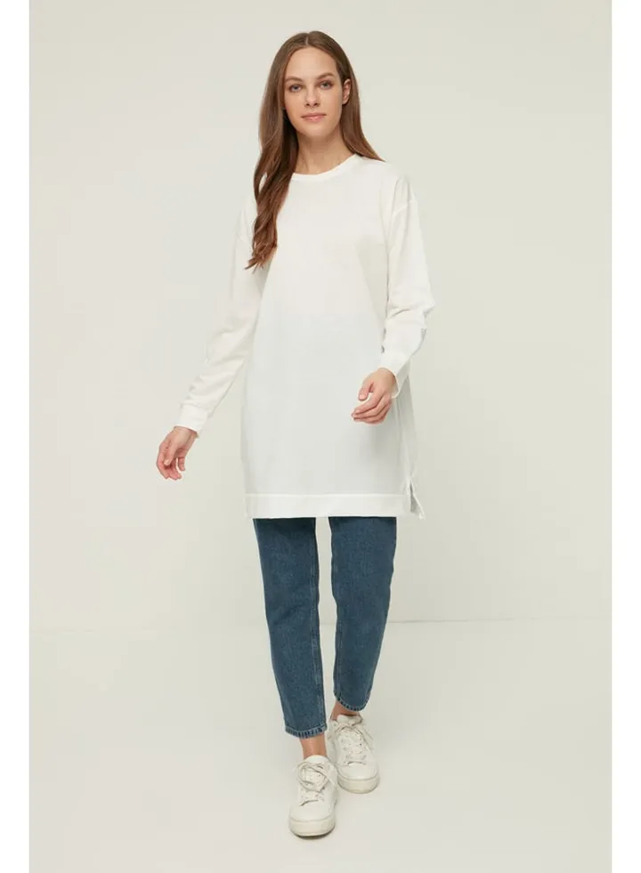 Sweatshirt - Ecru - Crew neck