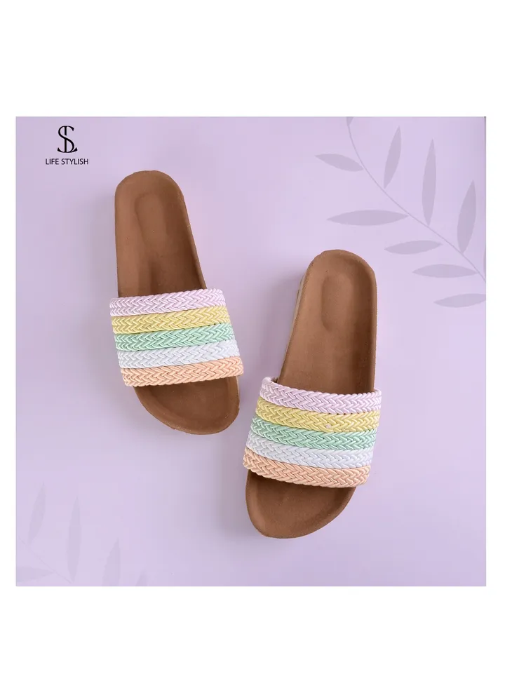 SL-101 Comfortable And Elegant Slippers - Beige