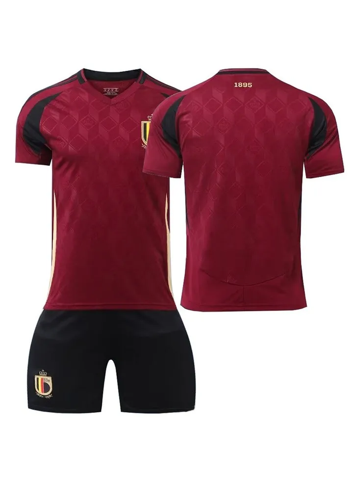 2024 European Cup Belgium children's and youth football uniform two-piece suit