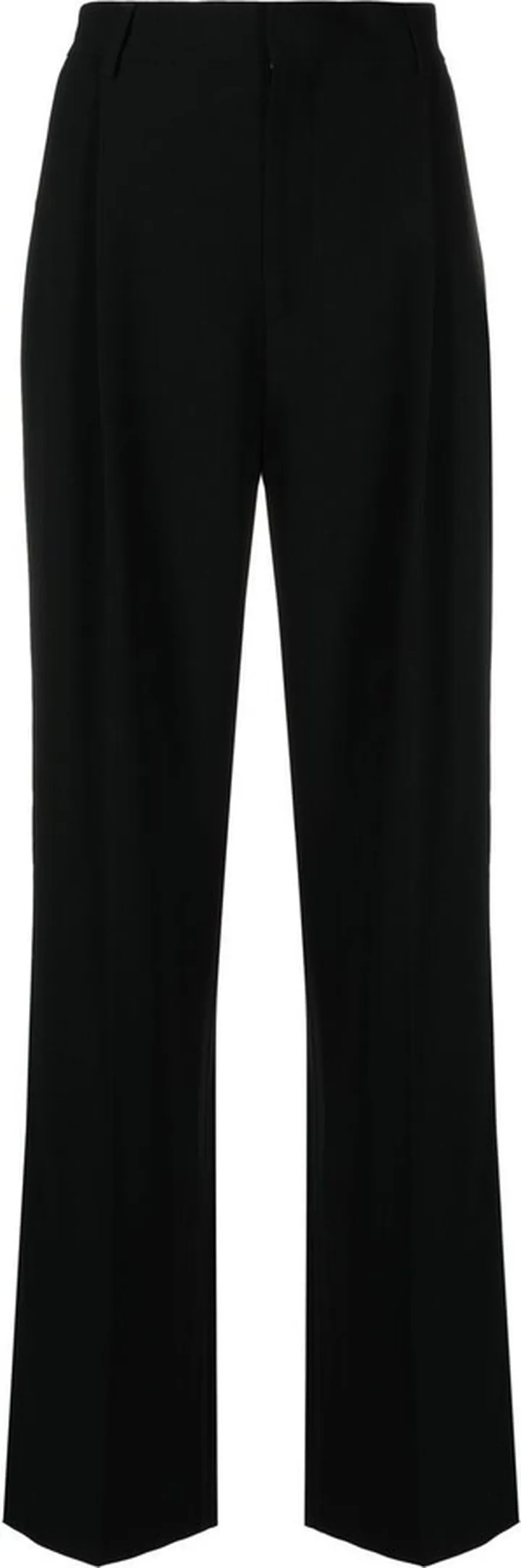 Straight-Leg Pleated Trousers
