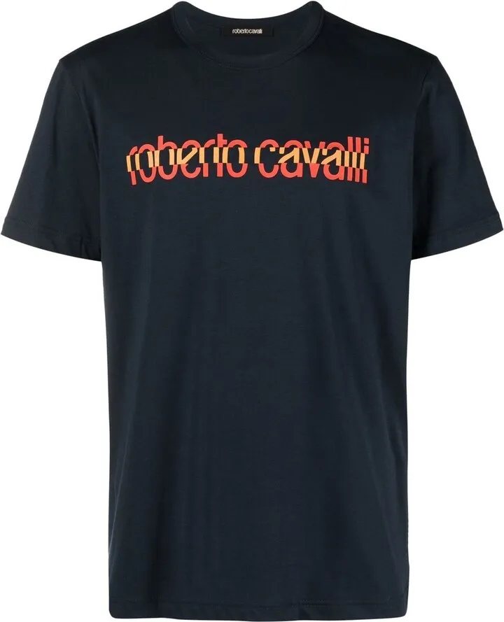spliced logo-print T-shirt