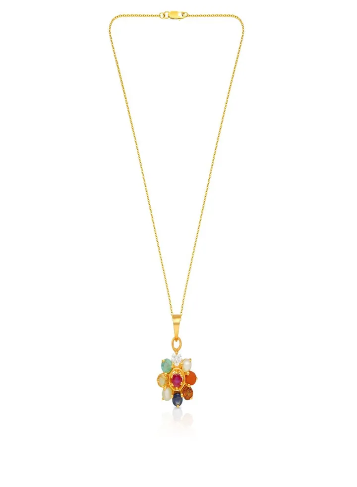 22 Carat 916 Purity Yellow Gemstone Pendant PGNNVR023PN5Y for Women