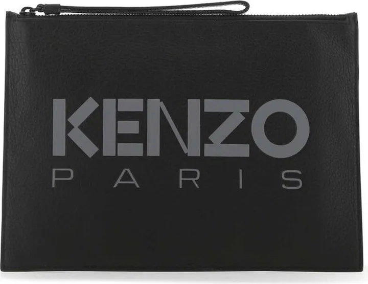 Kenzo Logo-Printed Zipped Clutch Bag