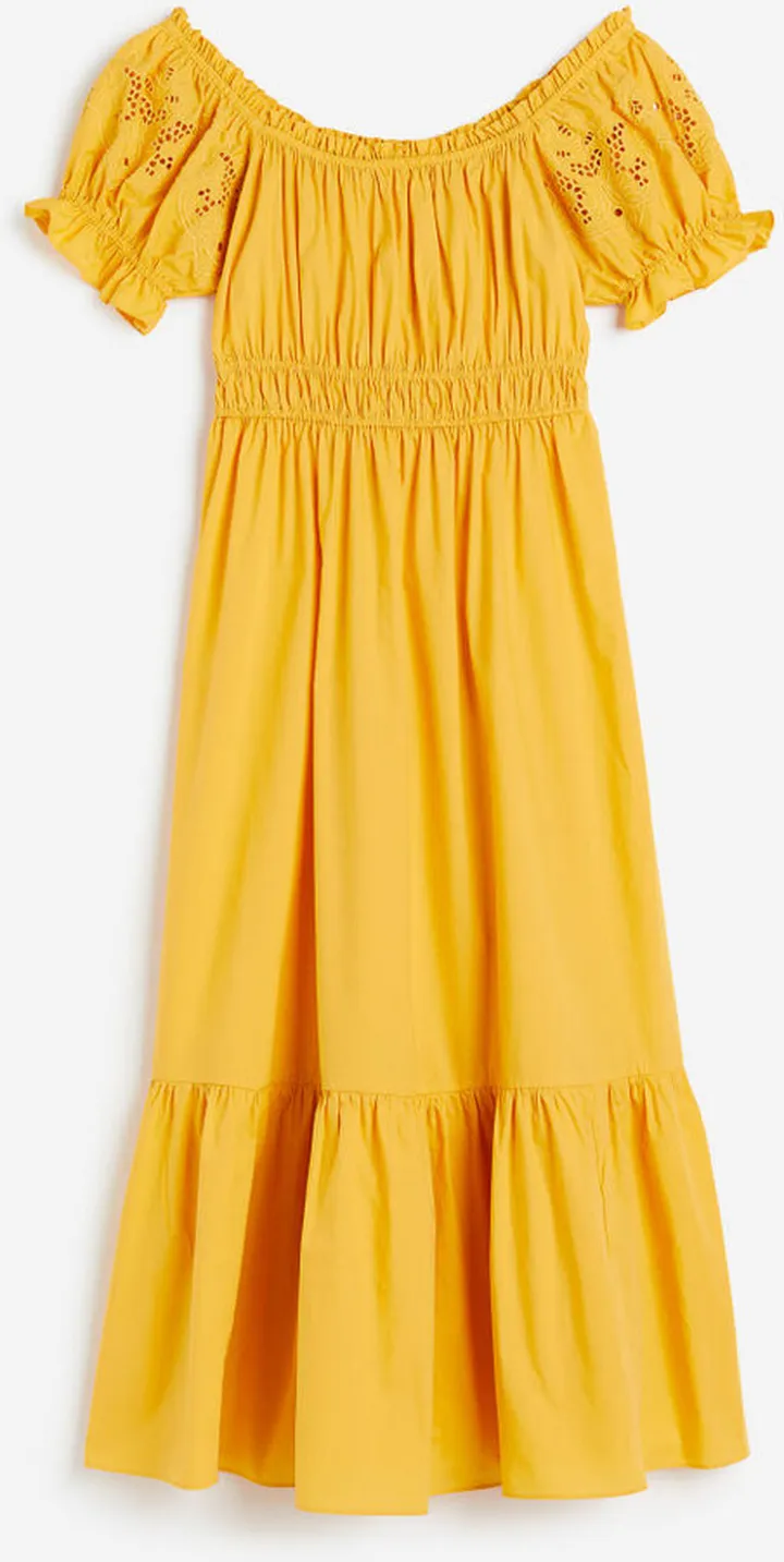 Off-the-shoulder Cotton Dress
