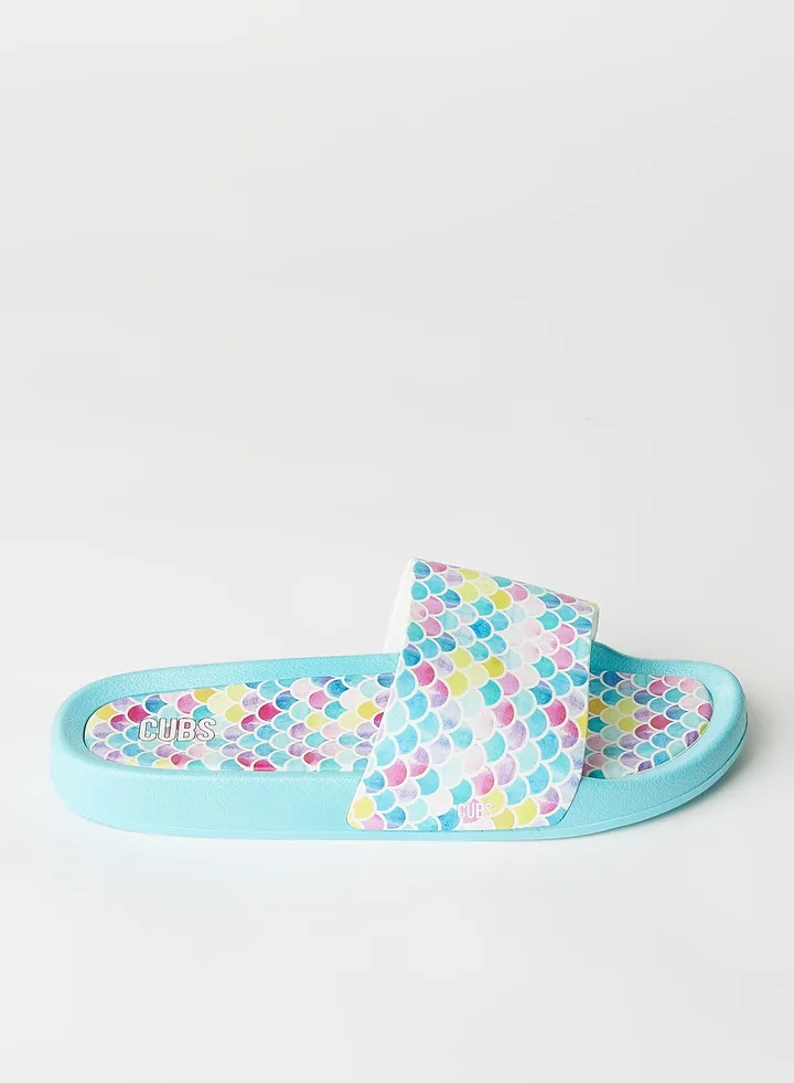 Mermaid Skin Print Slides Multicolour