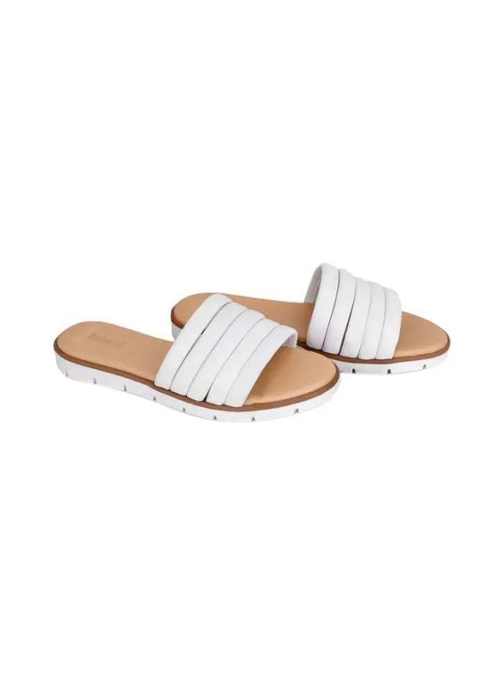 Nubuck Casual Slides White/Beige