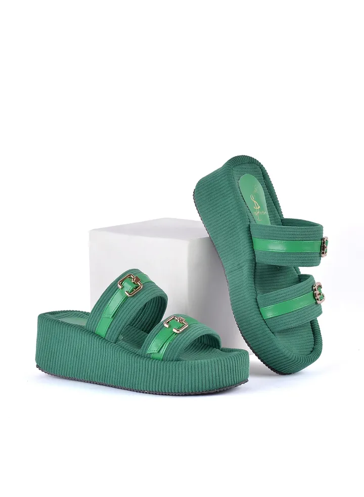 Slipper Heel Cloth Plush S-15 - Green