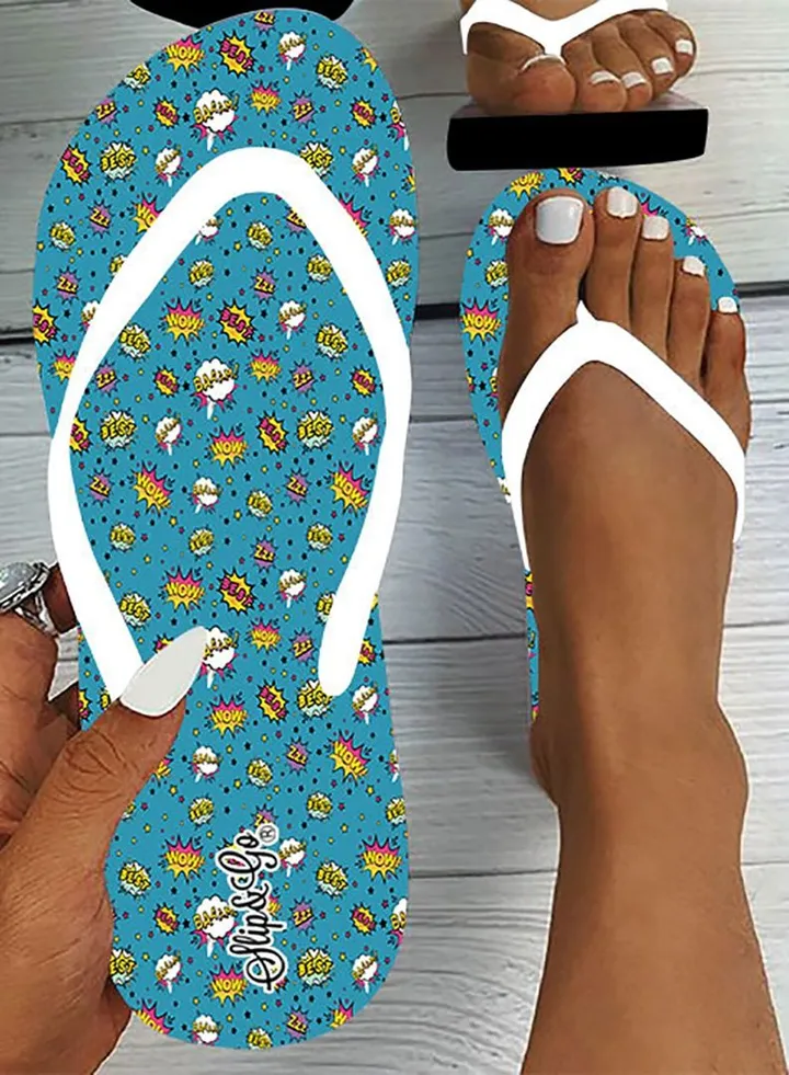 Women's Medical Slipper With Multi-colored Print