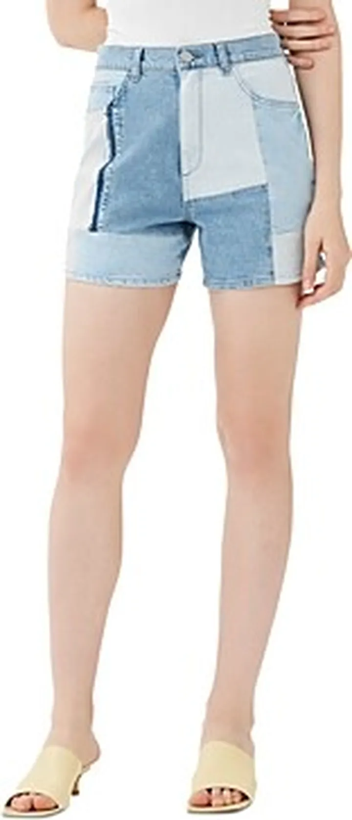 DL1961 Kseniaschnaider x DL1961 Kaia Patchwork Denim Shorts