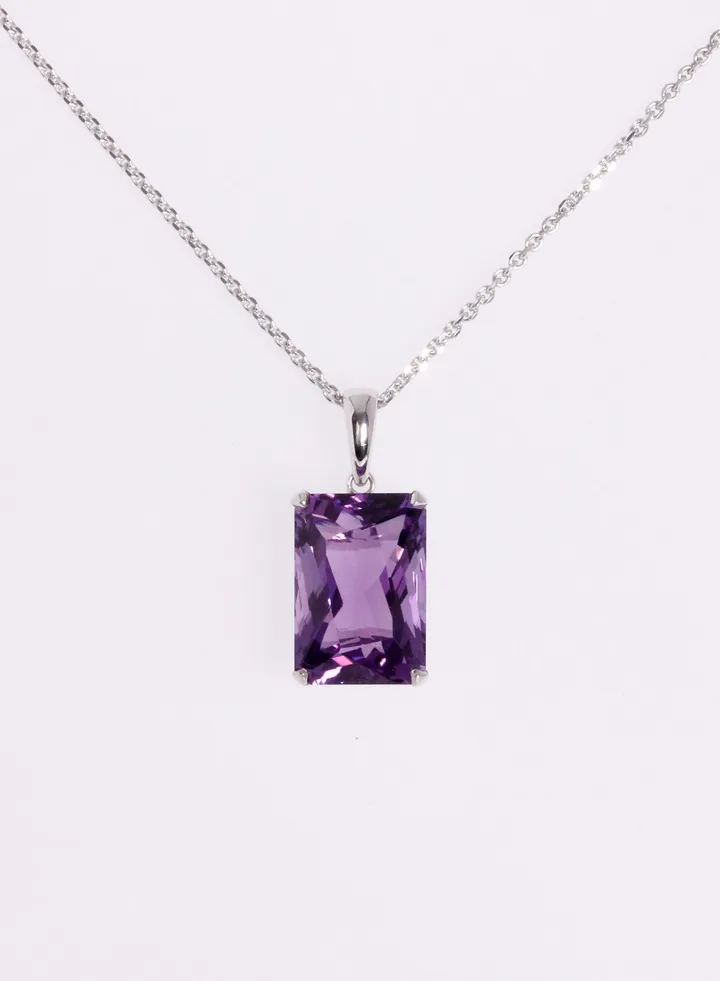 Pendant, Amethyst 1, 18KW/PD500