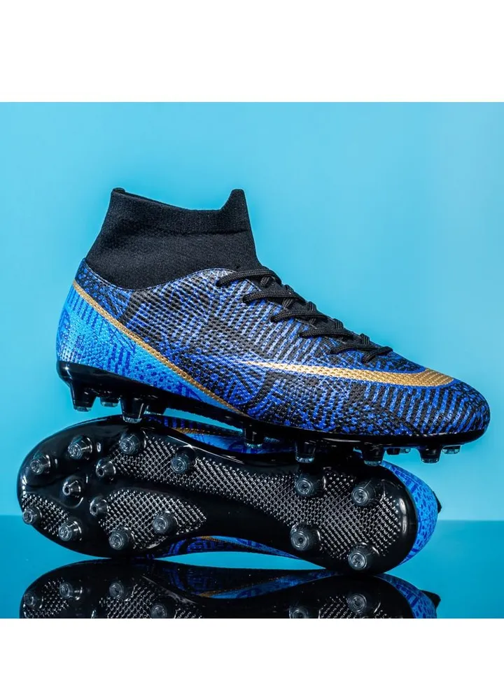 High -gang lace long nail football shoes