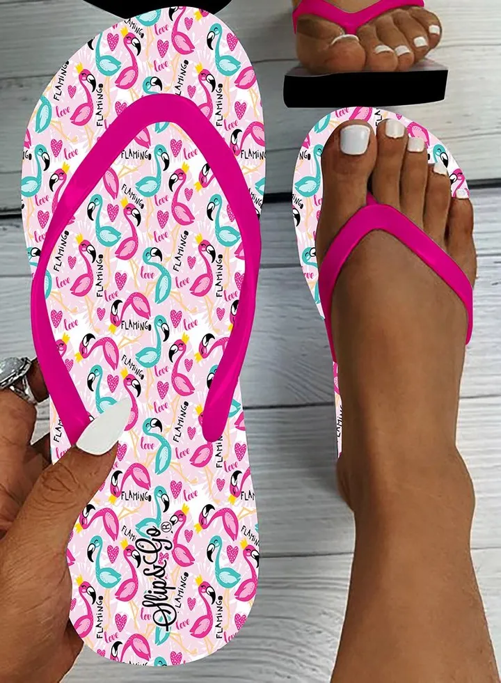 Women's Medical Slipper With Multi-colored Print