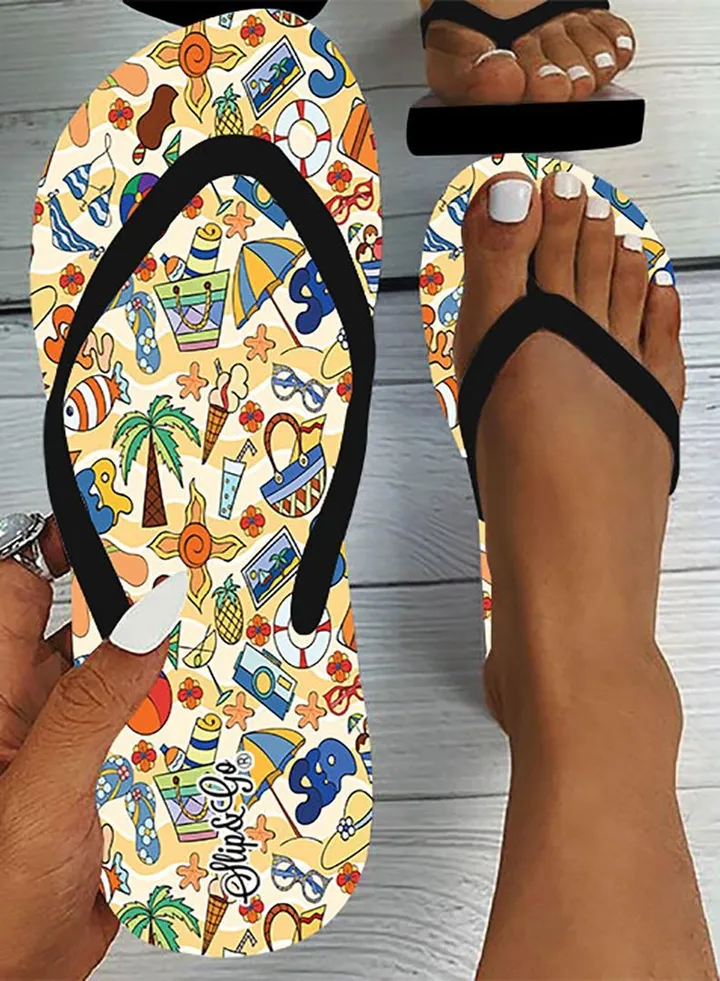 Women's Medical Slipper With Multi-colored Print