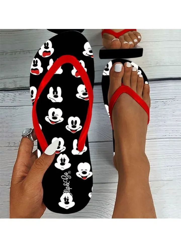 Women's Medical Slipper With Multi-colored Print