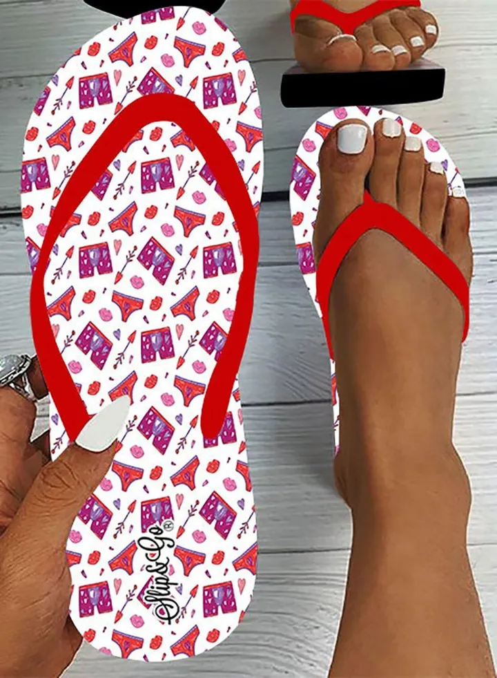 Women's Medical Slipper With Multi-colored Print