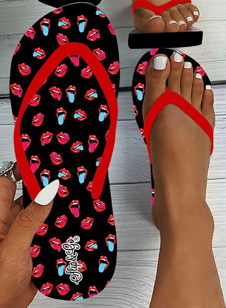 Women's Medical Slipper With Multi-colored Print