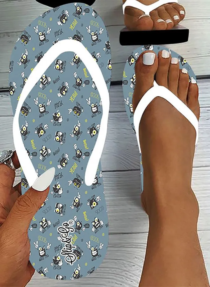 Women's Medical Slipper With Multi-colored Print