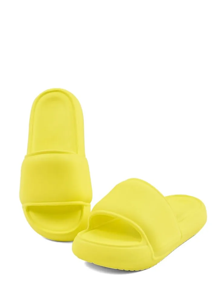 Women's Rubber Flip Flops Yellow 2024