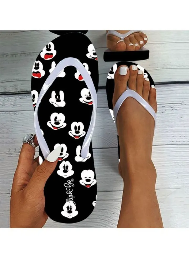 Women's Medical Slipper With Multi-colored Print
