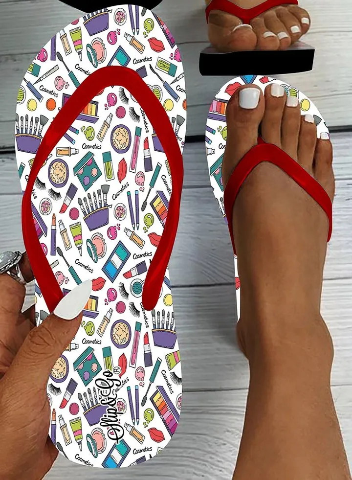 Women's Medical Slipper With Multi-colored Print