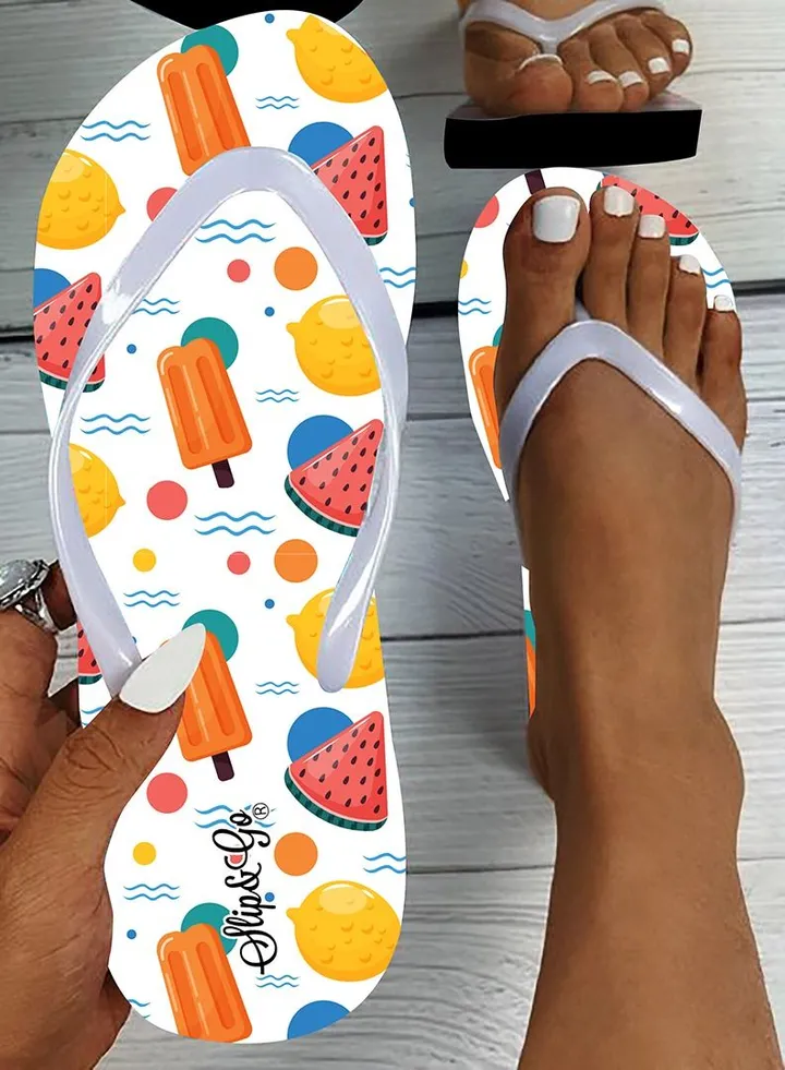 Women's Medical Slipper With Multi-colored Print