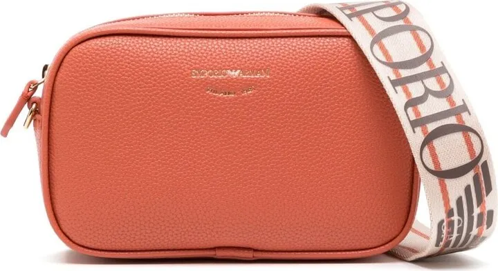 Embossed-Logo Crossbody Bag