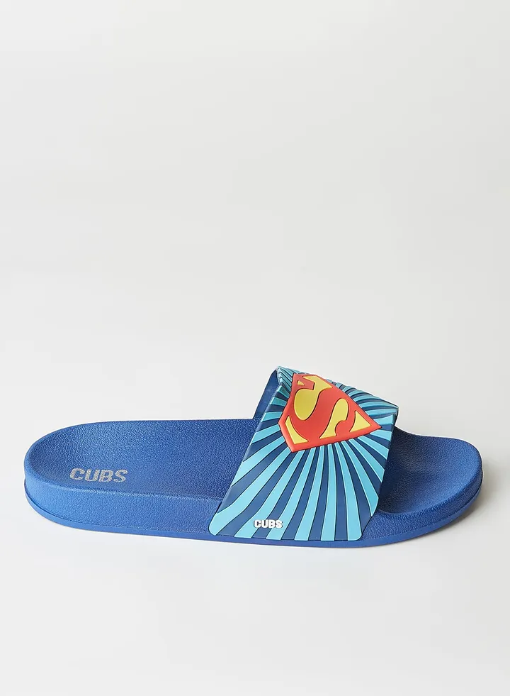 Unisex Superman Slides Blue