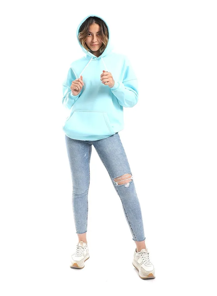 Sky Blue Fleeced Palin Hoodie_Sky Blue
