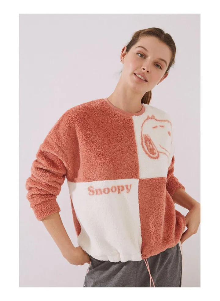 Snoopy fur sweatshirt