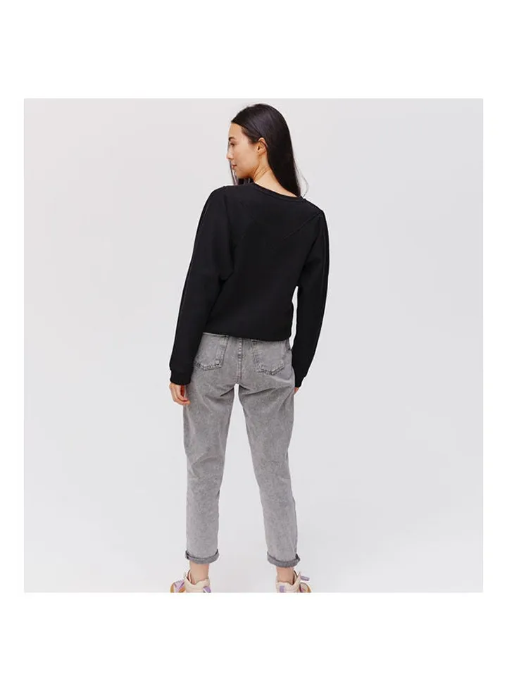 Lace Sweatshirt Black
