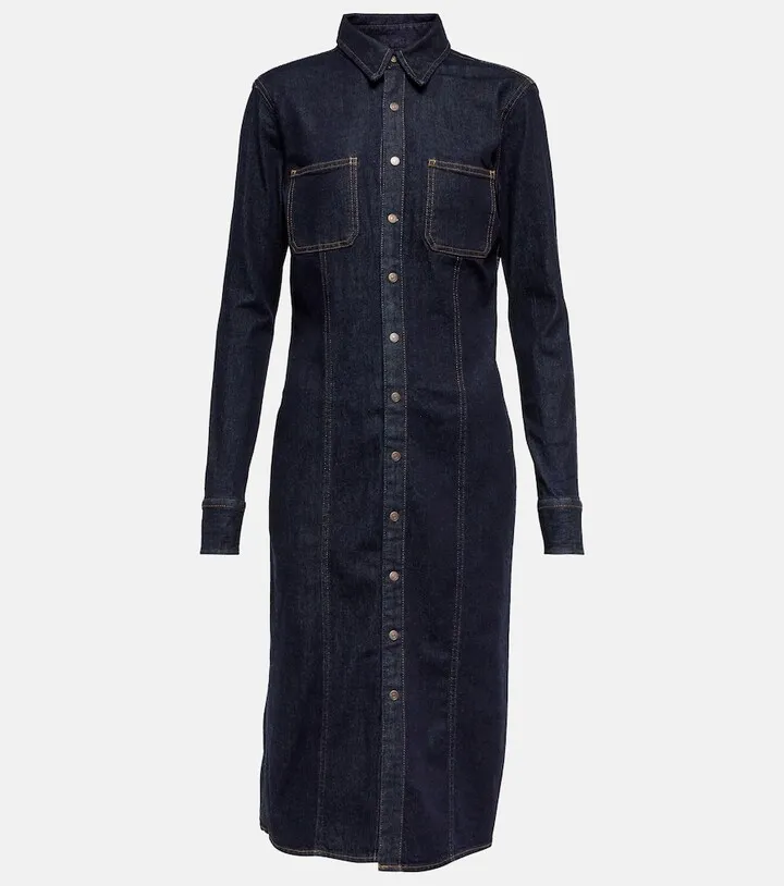 Denim shirt dress