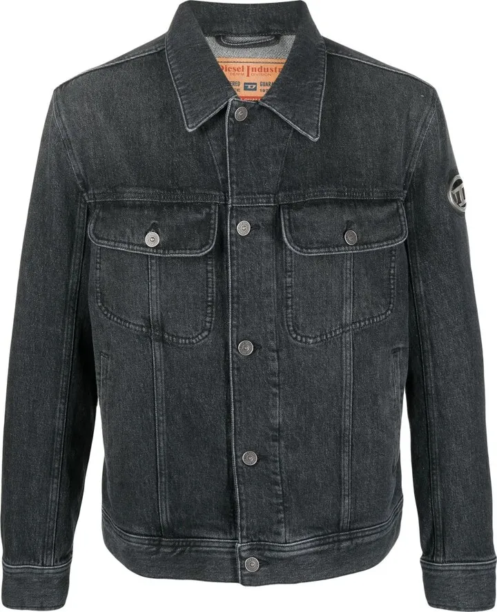 Logo-Plaque Denim Jacket