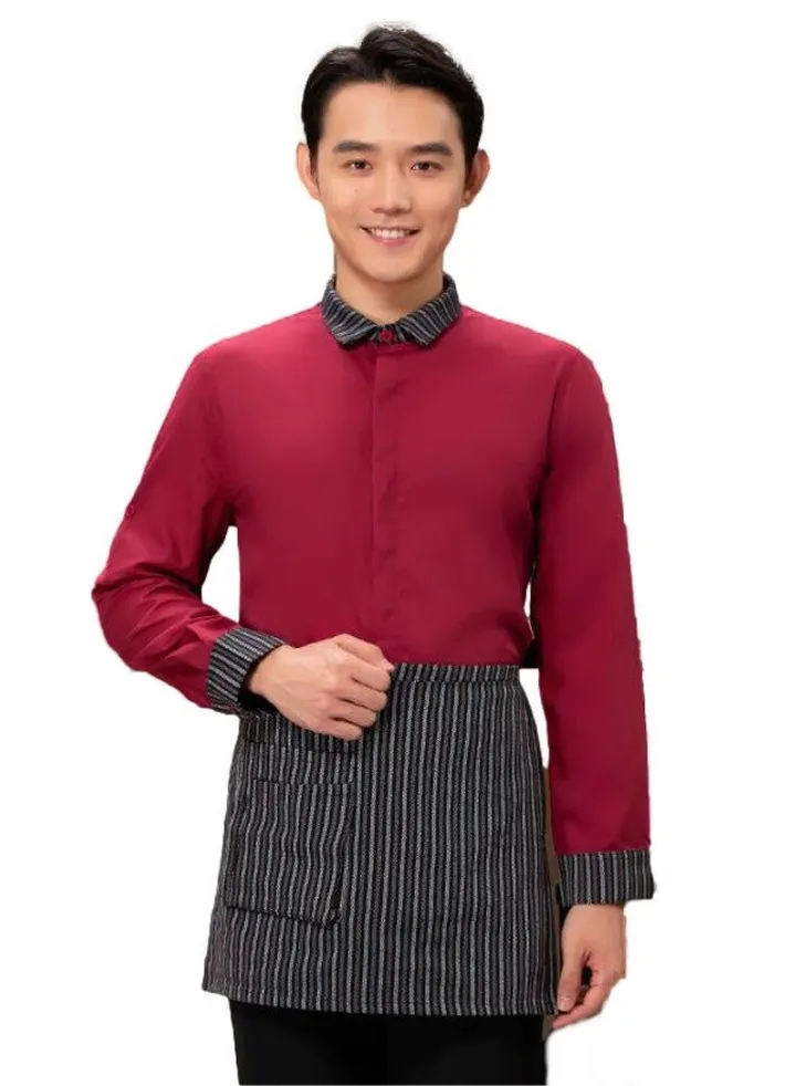 Western-style tea restaurant coffee shop uniform hotel work clothes long sleeve (coat+apron)