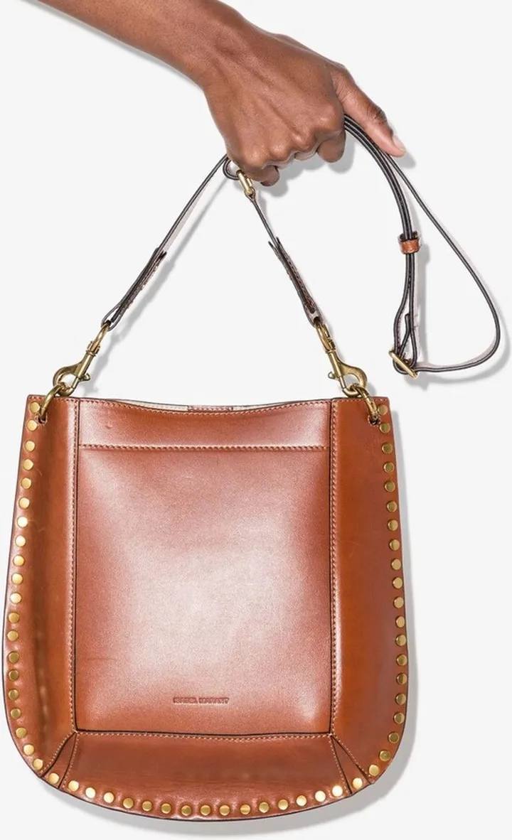 Brown Oskan Leather Shoulder Bag