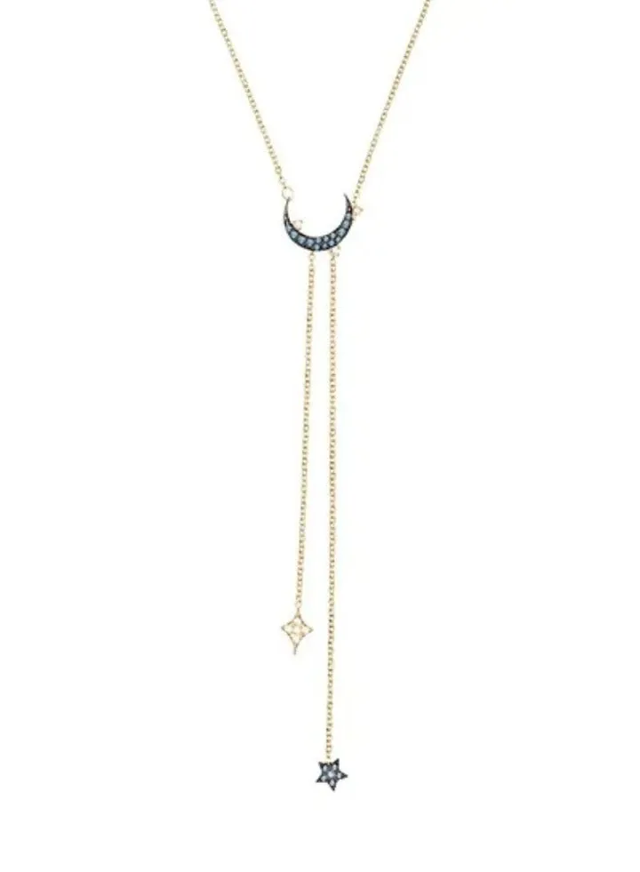 Duo Moon Y-Necklace