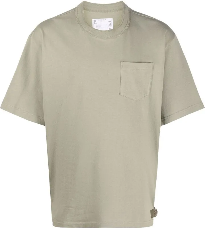 belt-tabs cotton T-shirt