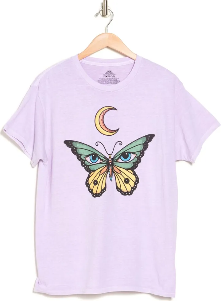 Butterfly Crescent Graphic Cotton Tee