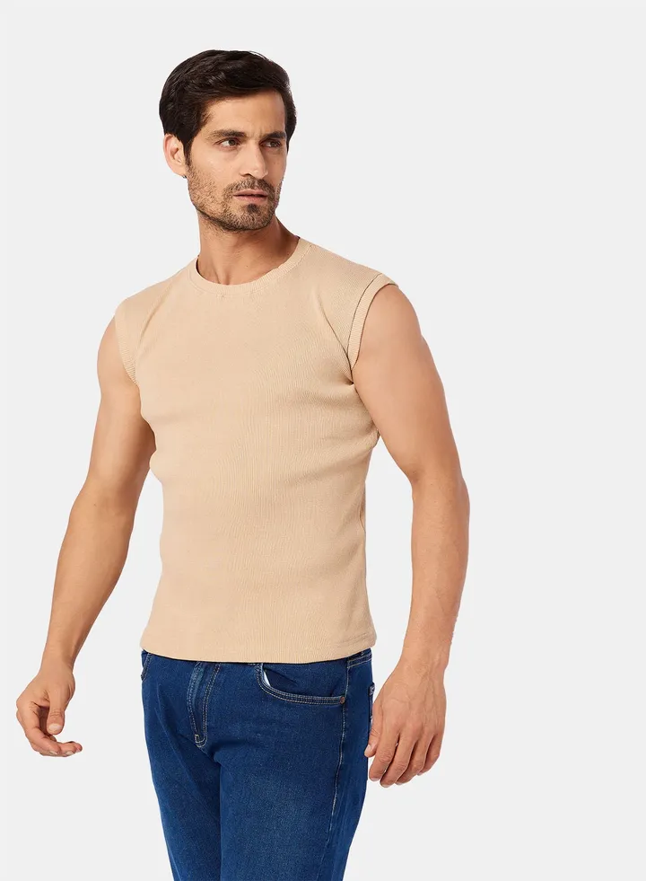 Men Sweatshirt Beige